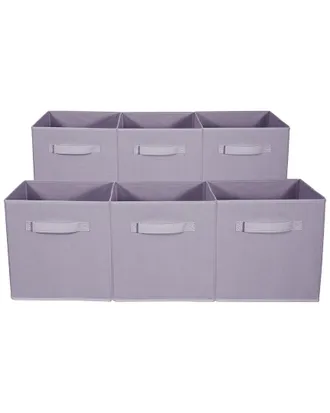 Sorbus Set of 6 Foldable Storage Cube Basket Bin