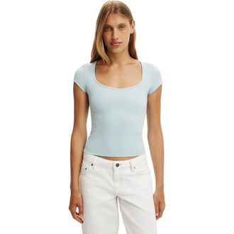 Cotton On Womens Hold Me Short Sleeve in Iced Marine at Nordstrom, Size Xx-Small
