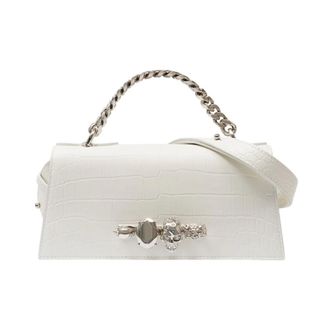 Alexander McQueen Jewelled Shoulder Mini - female - Alexander McQueen - Handbags - White - ONE SIZE - Bags