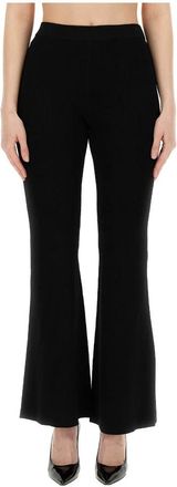 Michael Kors Bell Bottom Legging - Dames - Wijde Broeken - Zwart - M - Polyester - Broeken