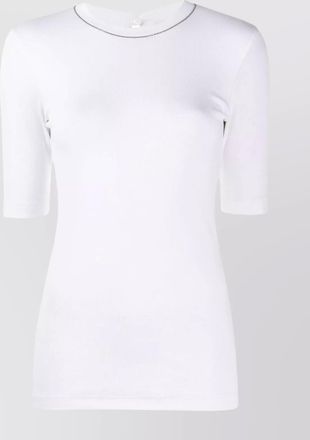 Brunello Cucinelli ribbed crew neck cotton t-shirt