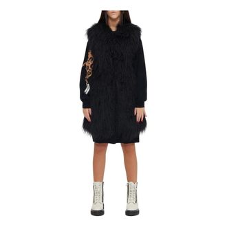 Moschino Lang Faux Fur Vest - Dames - Bodywarmers - Zwart - L - Polyester - Jassen