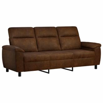 vidaXL Divano Marrone 214 X 90 X 95 Cm Pelle Scamosciata Sintetica Vidaxl