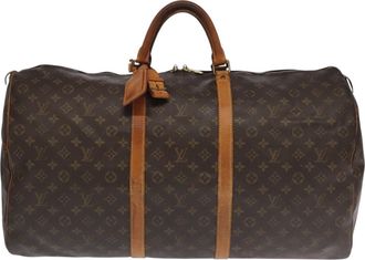 Louis Vuitton Keepall 60 Brown Canvas Travel Bag (Pre-Owned)