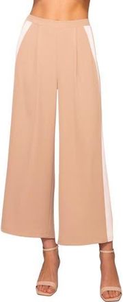Melloday Side Stripe Wide Leg Pants in Light Khaki/Bone at Nordstrom Rack, Size Small