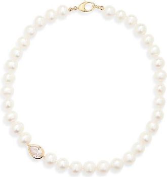 &Eacute;liou Ceu Freshwater Pearl Necklace in White at Nordstrom, Size 18