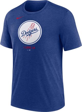 Nike Los Angeles Dodgers Logo Nike Mens MLB T-Shirt in Blue | NJFD4EWLD-J77