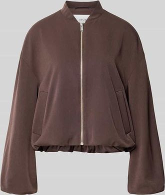 OPUS Jacke mit Rei&szlig;verschluss Modell Janica in Dunkelbraun, Gr&ouml;&szlig;e 34
