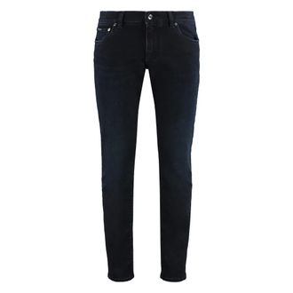 Dolce & Gabbana Slim-fit Jeans, male, Blue, Size: XL Skinny Jeans with Logo Rivets