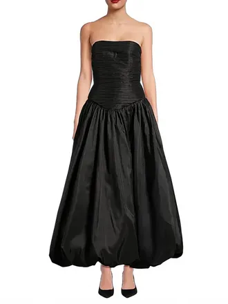Hutch Georgina Bubble Cocktail Midi Dress In Black