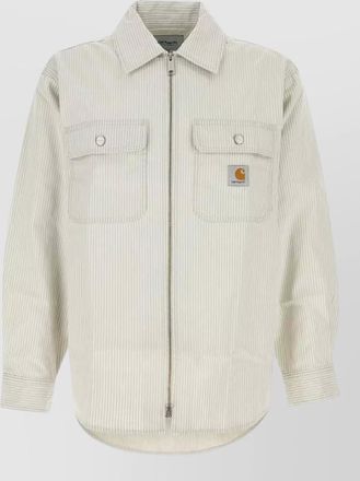 Carhartt Work in Progress mercer cotton shirt striped pattern pockets