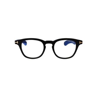 Tom Ford Blue Block Round Opticals - male - Tom Ford - Glasses - Black - 47 MM - Accessories