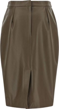 Stella McCartney High-Waist Pencil Skirt - Brown