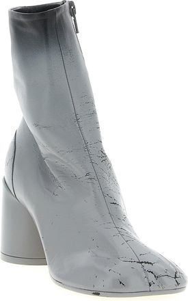 Maison Margiela Womens Gray Lambskin Ankle Boots