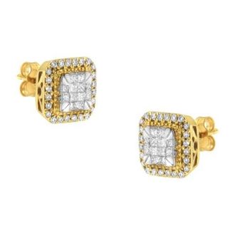 House of Brilliance 10KT Yellow Gold Diamond Stud Earrings at Nordstrom