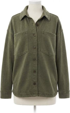 Z Supply All Day Knit Denim Jacket In Hunter Green