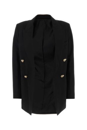 Lanvin Double-Breasted Wool Blazer - Black