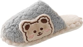 Generic Cute Fruit Slippers, Warm Flat Bottom Home Shoe Casual Indoor Warmth Slippers Winter Comfy Cotton Slipper Soft Comfy Casual Flat Slipper Fluffy Slip O