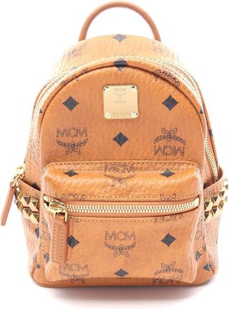 MCM Visetos Backpack PVC Coated Canvas Leather