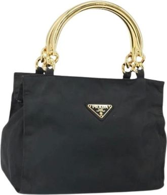 Prada Pre-owned Handbags, female, Black, Size: ONE SIZE Pre-owned Nylon Handbag