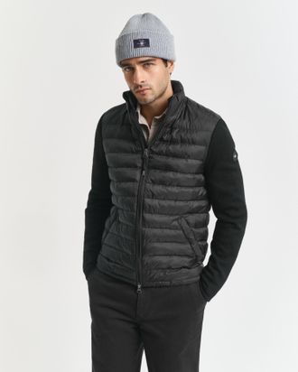 GANT Men Mixed Media Jacket (XXXL) BLACK