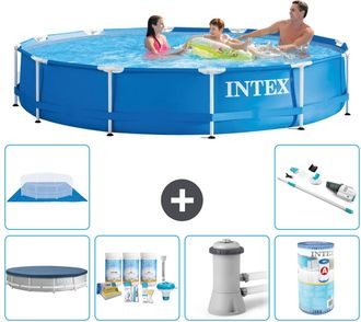Intex Piscina Con Estructura Redonda - 366x76 Cm - 7-piezas S31600