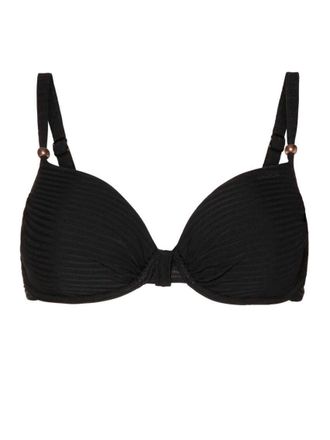 Protest Bade-Shirt PROTEST Bikini Top MIXHART, Damen, Gr. M, EURO, schwarz (true schwarz), Obermaterial: 83% Polyamid PA. 17% Elasthan EL., Bikini-Oberteile B