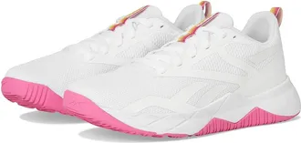 Reebok NFX Trainer Womens Shoes White/True Pink : 5.5 B - Medium, Textile/Synthetic