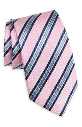 Nordstrom Stripe Silk Tie in Pink at Nordstrom