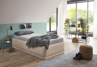 Westfalia Polsterbetten Polsterbett »Texel« Komforthöhe mit Zierkissen, Bettkasten bei Ausführung mit Matratze