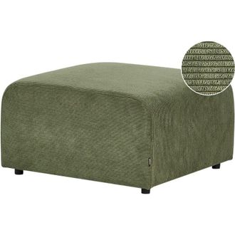 Beliani Otomana Moderna Reposapi&eacute;s Puf Asiento De Pana Verde Falsterbo