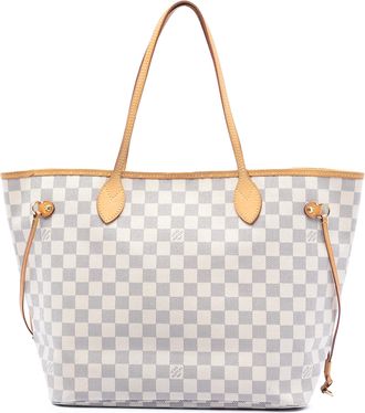 Louis Vuitton Pre-owned Womens Damier Azur Neverfull Mm - Light Grey Textile - One Size