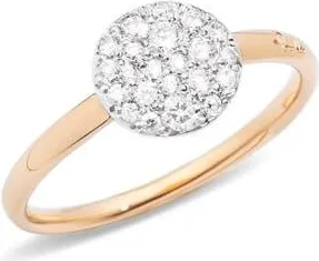 POMELLATO Sabbia Small Diamond Ring in Rose Gold/diamond at Nordstrom, Size 6.5