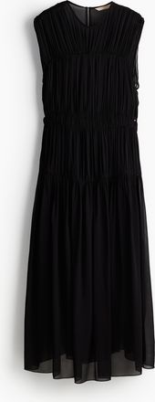 H&M Gerafftes Kleid aus Viskose - Schwarz