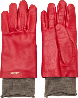 Undercover layered lambskin-leather gloves