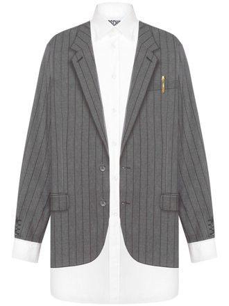 Moschino Overhemd met blazerprint - Grijs