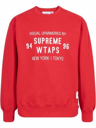 SUPREME xWTAPS crew neck sweatshirt - unisex - Cotton - M - Red