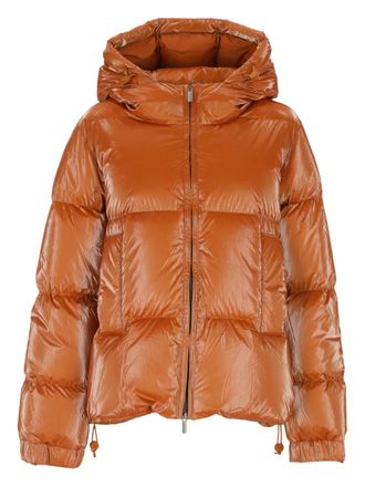 K-Way hooded padded jacket - Orange