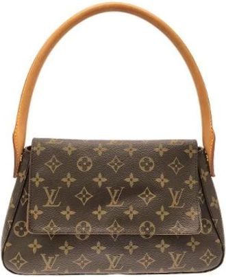 Louis Vuitton Pre-owned Monogram Mini Looping Schoudertas - Dames - Vintage Schoudertas - Bruin - ONE Size - Vintage