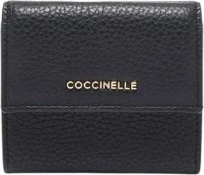 Coccinelle Metallic Soft Mini Wallet - Dames - Portefeuilles - Zwart - ONE Size - Leer - Accessoires