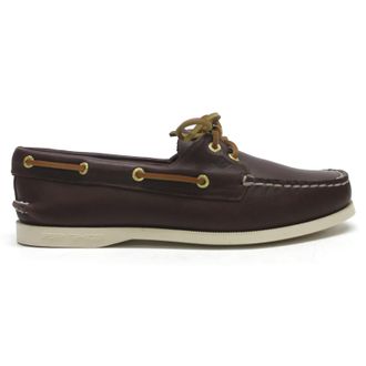 Sperry Top-Sider Authentic Original 2-Eye Leather Womens Boat Shoes - Classic Brown - Size:UK 7.5