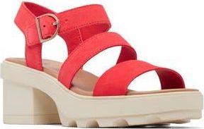 Sorel Joanie Ankle Strap Platform Sandal in Red Glo/Honey White at Nordstrom Rack, Size 6.5