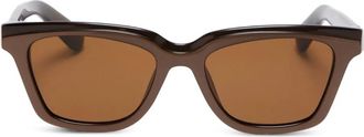 Jacquemus rectangle-frame sunglasses - Brown