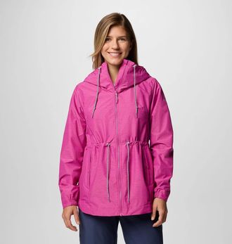 Columbia Womens Columbia Lillian Ridge II Jacket Fuchsia Full Zip Hooded Outdoor JAX291