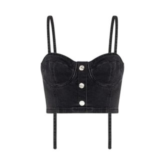 Moschino Sleeveless Tops, female, Black, Size: M Sleeveless Top