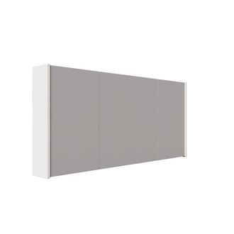 Saniclass Prime Spiegelkast - 140x63x16cm - inclusief zijpanelen - mat wit