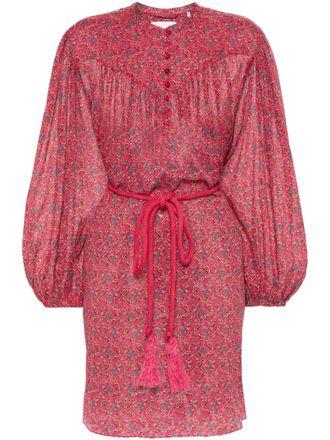 Isabel Marant Kildi floral-print dress - women - Organic Cotton - 44 - Red