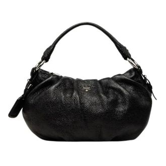 Prada Pre-owned Hobo Bag - Dames - Pre-owned - Zwart - Maat: ONE Size Leer