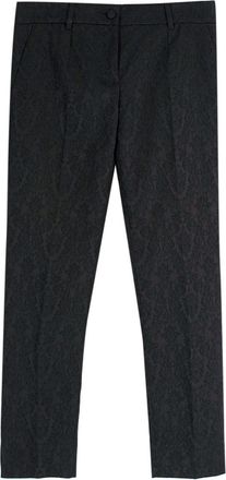 Dolce & Gabbana Black Jacquard Trousers Size XS