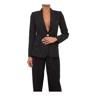 Elisabetta Franchi Blazers, female, Black, L, Elegant Blazer